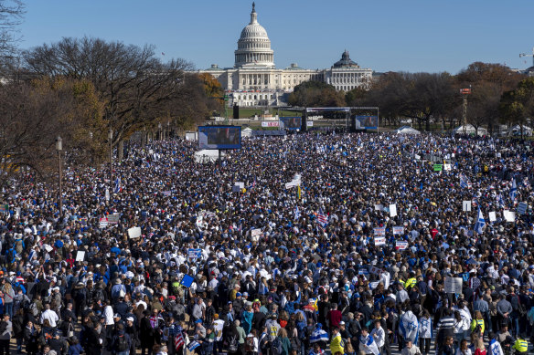 Tens of thousands of Americans attended the March for Israel in Washington on Tuesday.