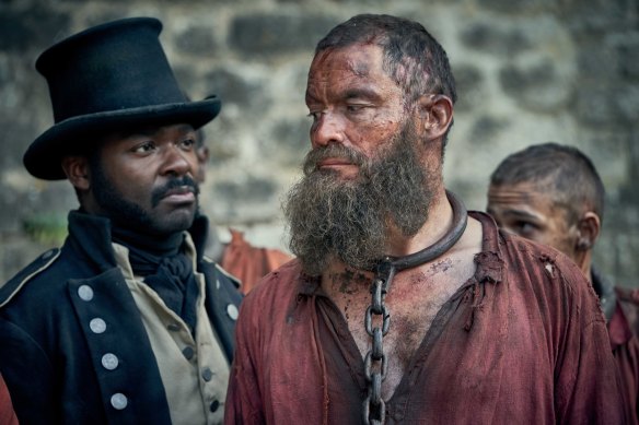 Javert (David Oyelowo) and Jean Valjean (Dominic West) in the BBC adaptation of Les Miserables.