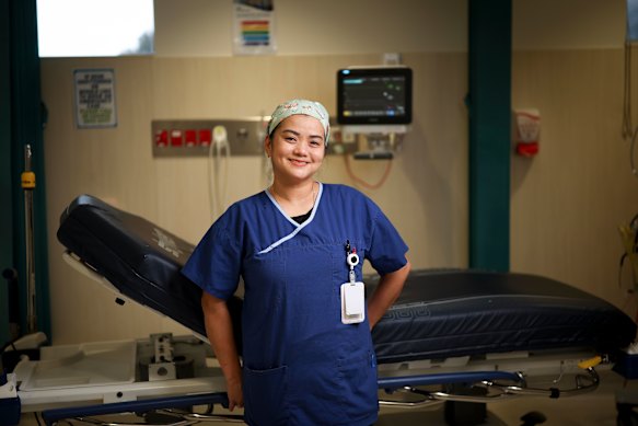 Nurse Ma Lenie Estrella in Shepparton. 