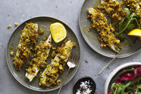 Karen Martini recipe: garfish with herbed pistachio