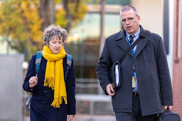 Crown prosecutor Nanette Rogers, SC, and Detective Acting Sergeant Stephen Eppingstall.