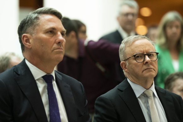 Defence Minister Richard Marles and Prime Minister Anthony Albanese will try to get support for the AUKUS deal from party members.