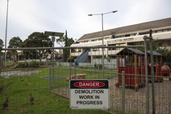 The estate is in the process of being demolished.