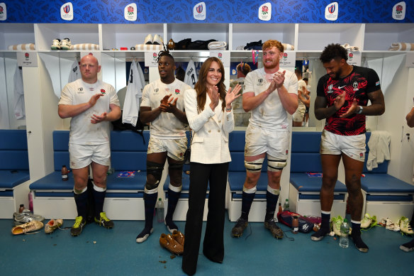 Catherine, Princess of Wales, congratulates the England team on their victory.