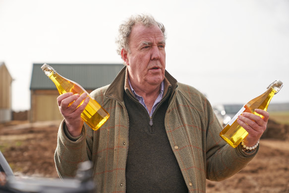 Jeremy Clarkson in Clarkson’s Farm, a show about what a completely hapless idiot he is.