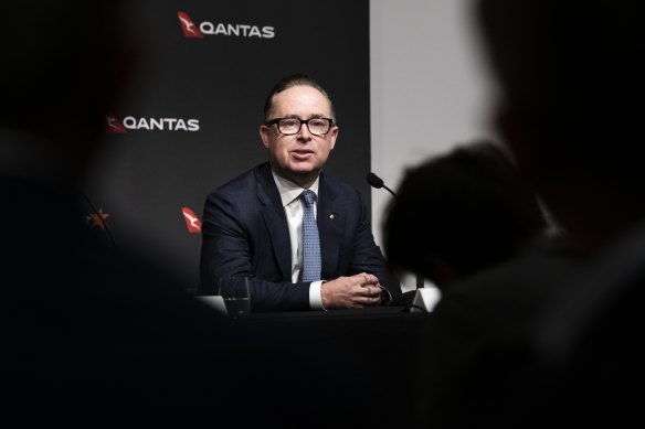 Alan Joyce has described Qantas profits as a remarkable turnaround.