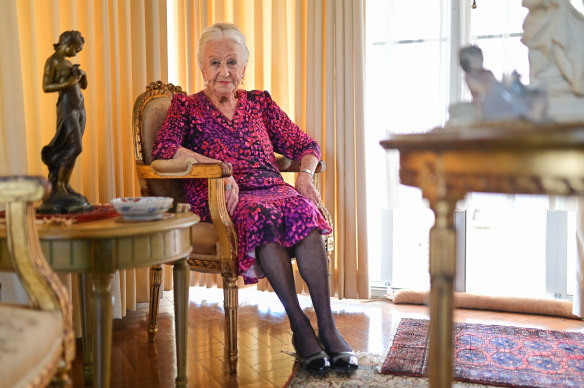 Olga Horak, a 94-year-old Holocaust survivor.