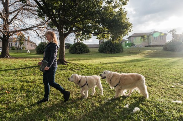 Louisa Larkin said dog owners would be disappointed only part of Kirkbride Gardens would be off-leash: “The joy of roaming through the beautiful trees with our dogs off-leash is something we will definitely miss.”