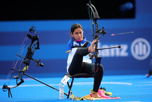 Sheetal Devi during the round of eight elimination round.