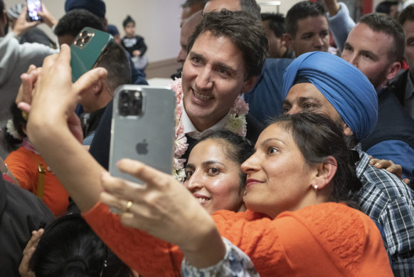 Canadian Prime Minister Justin Trudeau at a community event last month. His government wants more migrants to help fill job vacancies.