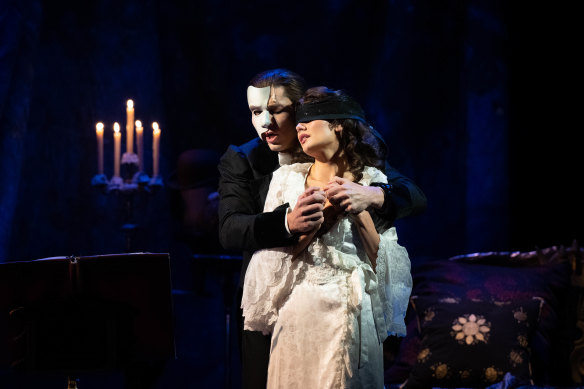 Josh Piterman and Amy Manford in the first production of The Phantom of the Opera to hit the Sydney Opera House.