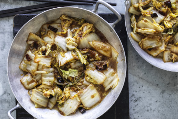 Chinese cabbage with chilli, garlic and vinegar.