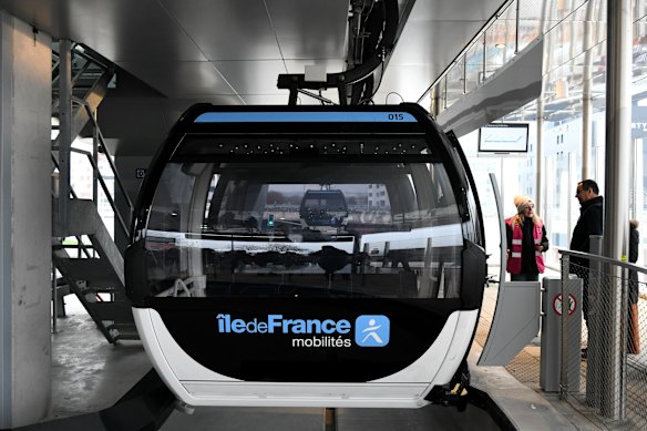 Cabo C1, o primeiro teleférico da região de Ile-de-France.