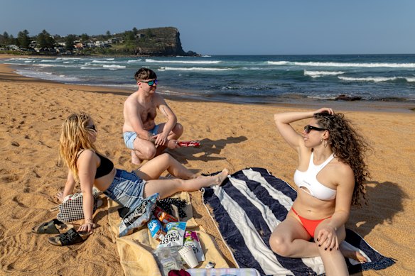 Birdie Parker (left) and Chloe Daniele (right) introduce newly arrived Irishman Eric O’Connor to Avalon on Thursday.