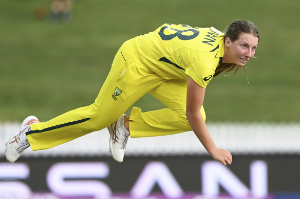 Young tearaway Darcie Brown took three wickets against the Kiwis.