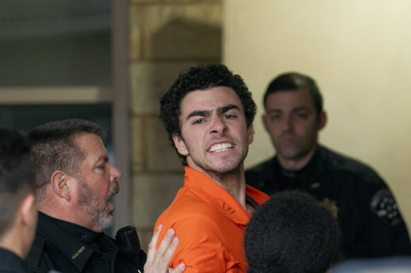 Luigi Mangione is taken into the Blair County Courthouse in Hollidaysburg, Pennsylvania.