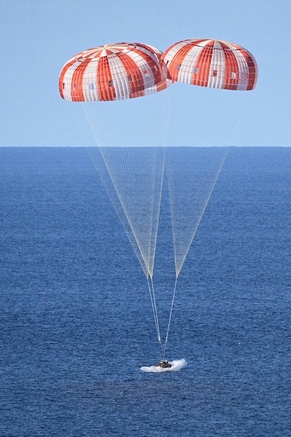 Artemis II caiu no Oceano Pacífico, na costa da Califórnia.