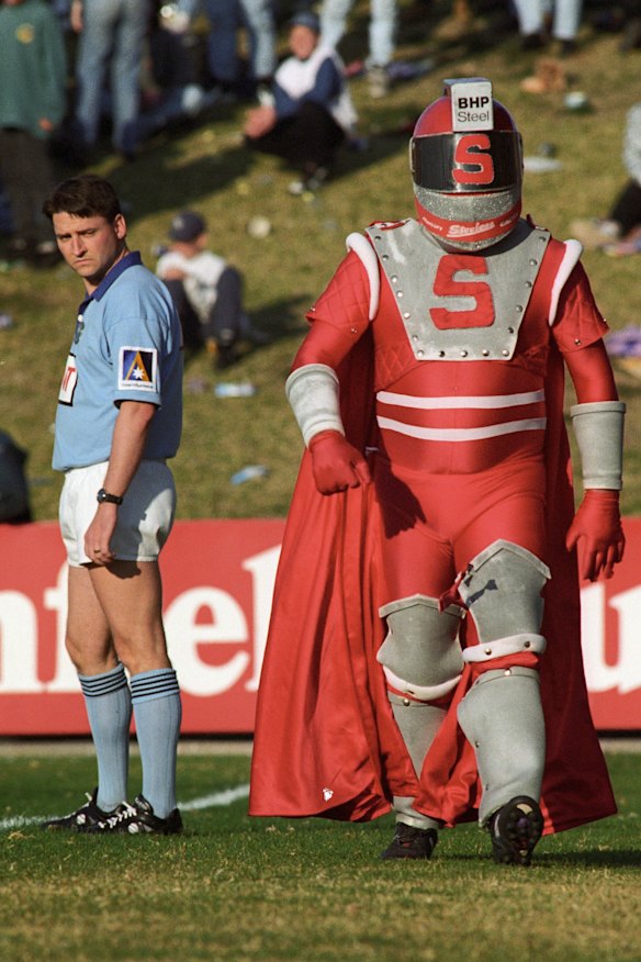 Illawarra Steelers mascot Stanley the Steel Avenger was once sent from the field during a match.