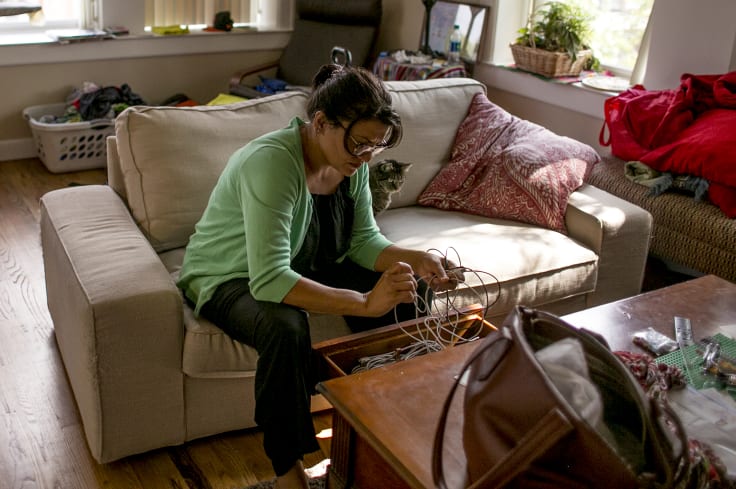 "If people want to meet with me, they can come here": Rashida Tlaib at home in Detroit. 