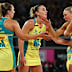 The Diamonds rallied together at half-time.