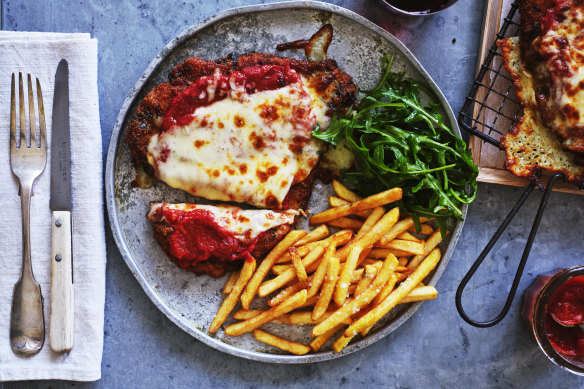 Serve the chips next to, not under, your chicken parmigiana. 
