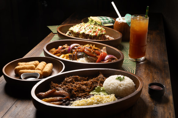 A selection of South American dishes.