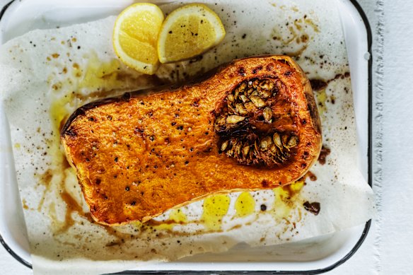 Serve Adam Liaw’s forever pumpkin with a squeeze of lemon.