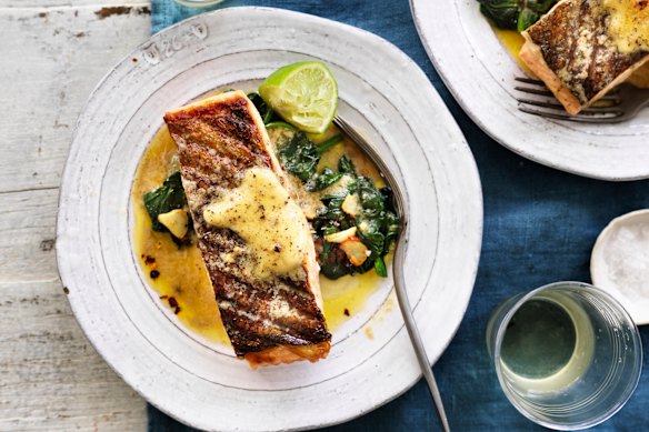 Salmon is high in protein.