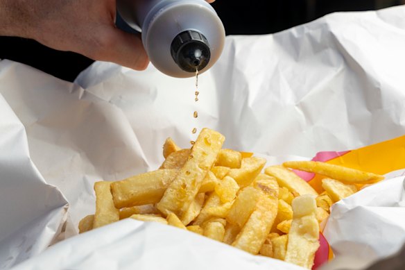 Northern Soul chips, doused in malt vinegar.