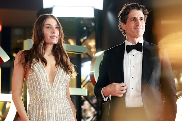 SYDNEY, AUSTRALIA - AUGUST 16: Rebecca Harding and Andy Lee attend the 66th TV WEEK Logie Awards at The Star on August 16, 2026 in Sydney, Australia. (Photo by Hanna Lassen/Getty Images for TV WEEK)