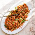 This autumnal chermoula, carrot and chickpea salad is delicious alongside grilled meats.