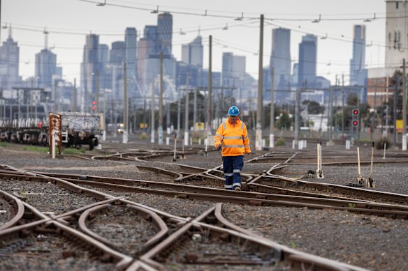 Trains from Melbourne Airport to the city will eventually run through the Tottenham rail yards.