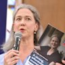 INK Article ID: p5lt2x Liberal candidate for Bradfield Gisele Kapterian and Teal candidate for Bradfield Nicolette Boele, pictured, during a debate ahead of the federal election held at North Shore Synagogue in Lindfield, Sydney on April 22, 2025. Photo: Thomas Wielecki