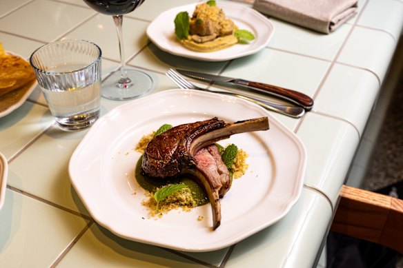 Lamb cutlets scottadito.