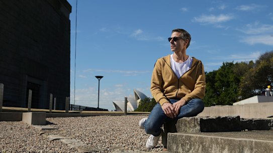 Indigenous artist Jonathan Jones at Dawes Point.