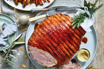 Danielle Alvarez’s mustard and sherry vinegar-glazed ham.