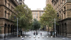 Martin Place is a ghost town in Sydney's CBD.