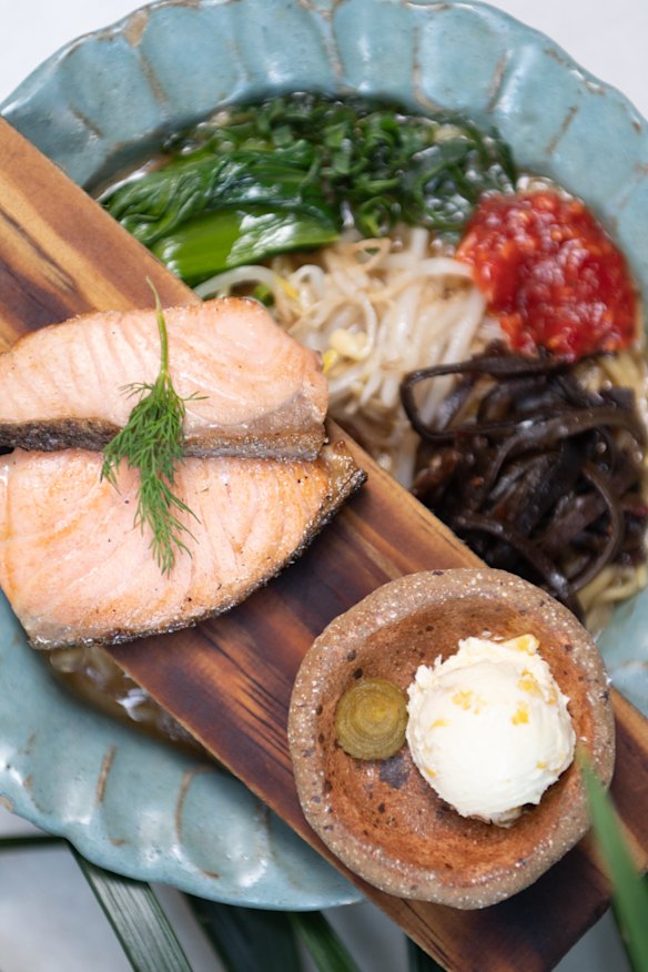 Salmon ramen.