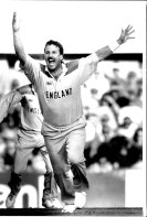 Ian Botham in action on the day.