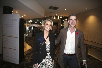 Katherine Deves was escorted inside the Forestville RSL by her campaign adviser James Flynn, a long-time Liberal operative.