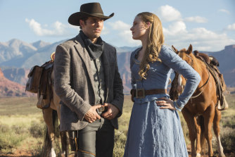 James Marsden and Evan Rachel Wood in Jonathan Nolan's Westworld.
