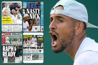 Nick Kyrgios has become the rabid British media’s latest target.