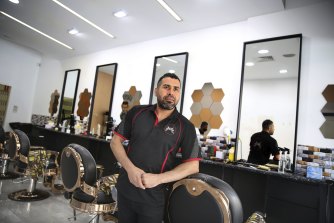 Barber shop owner Hassan Al Tamimi says the Parramatta CBD is eerily quiet.