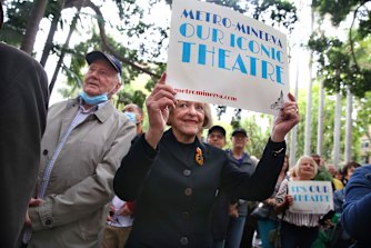 Protesters took action on Sunday to save the Metro-Minerva Theatre in Kings Cross. 