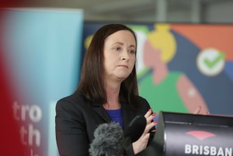 Health Minister Yvette DâAth at a COVID-19 update.