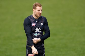 Harry McKay is back for the Blues on Friday night.