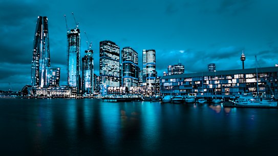 Views of Barangaroo.