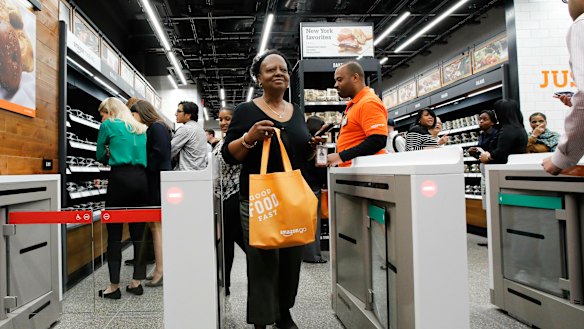 The new supermarkets are an extension of the small Amazon Go convenience stores.