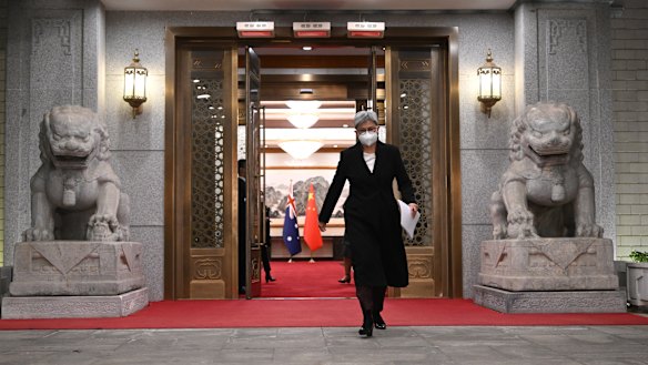 Foreign Minister Penny Wong during her visit to China last month.