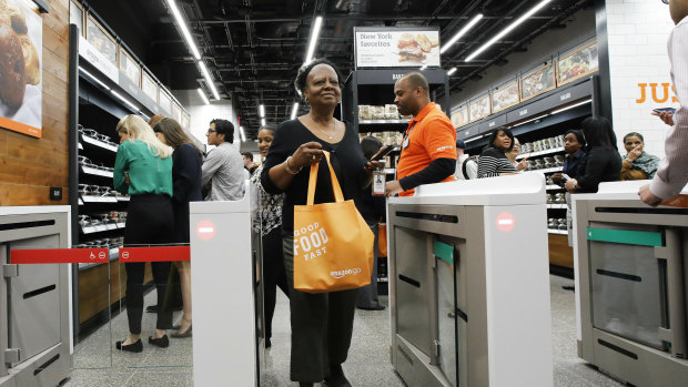 The new supermarkets are an extension of the small Amazon Go convenience stores.